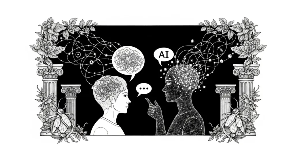 Human and Claude AI engaging in natural, collaborative, and nuanced dialogue.