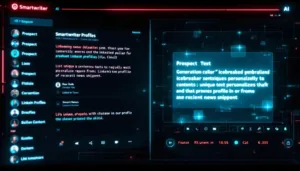 Smartwriter AI generating personalized email icebreakers based on prospect data, showcasing its core outreach feature.